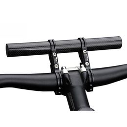 Bike Handlebars &Components Handlebar Extended Bracket Carbon Fibre MTB 202 MM Bicycle Stem Extension For Speedometer Phone Light Lamp Holde