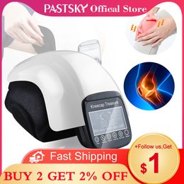 Leg Massagers Orthopedic Knee Compression Massager Electric Infrared Heating Brace Air Pressure Vibrator Fisioterapia Arthritis Physiotherapy 230419