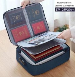 Storage Bags Document Organiser Briefcase A4 Folder Holder Men39s Women39s Bag Cover Purse Passport Home Safe Functional Fil5175704