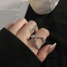 Simple Lady Finger Ring Diamond Cz 925 sterling silver Party Wedding band Rings for Women Charm Promise Jewellery Gift