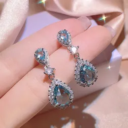 925 silver gold fashion retro earrings zircon silver plated ladies and girls valentines day wedding Jewellery gift kiss0139