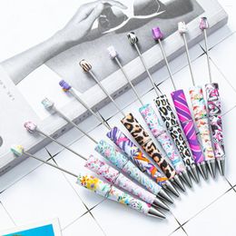 19pcs Beaded Ballpoint Pen Cute Creative DIY Beadable Pens Stuedent Teacher Gift Funny Office Stationery School Supplies