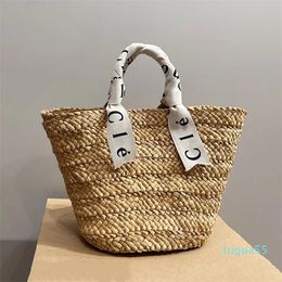 Straw Tote Bag Handbags Beach Bags Shopping Large Capacity Totes Women Handbag Purse Lafite Knitting Shoulder Crossbody