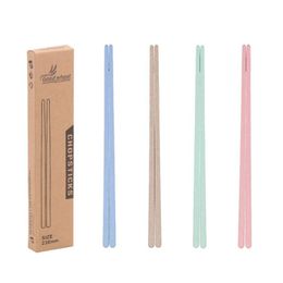 Chopsticks Solid Color Wheat St Environmentally Friendly Nonslip Plastic Household Square 23Cm Drop Delivery Home Garden Kit Dhgarden Dhzik