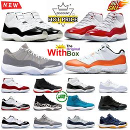 With Box Low Orange Trance High 11 Basketball Shoes Womens Mens Cherry Black Stingray Bred Cool Grey Pure Violet Green Neapolitan Dolphins Two Trey Sneakers Trainers