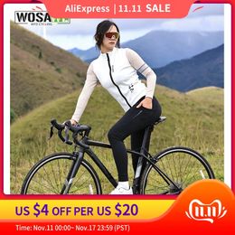 Cycling Jersey Sets WOSAWE 2023 Winter Clothe Long Sleeve Thermal Fleece Suit Outdoor Riding Bike MTB Clothing Set 231118