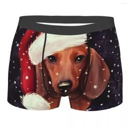 Underpants Dachshund Men Boxer Briefs Merry Christmas Highly Breathable Top Quality Sexy Shorts Gift Idea