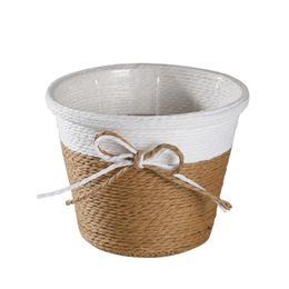 Planters & Pots Paper Rope Woven Planter Basket Square/Round Home Decoration Succulent Cactus Gardening Plant Planting