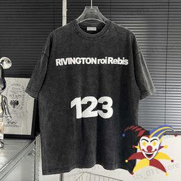 Men's T-Shirts 2023ss Washed RRR123 Vintage T Shirt Men Women Best Quality T-shirt RRR 123 Top Tees T230419