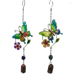 Decorative Figurines Creactive Iron Art Butterfly Wind Chimes Hanging Windbells Window Yard Garden Decor 1pcs