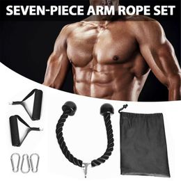 Resistance Bands Arm Strength Rope Set Cable Machine Accessories Long Tricep Pull Down Reliable Band Kit For Fitness
