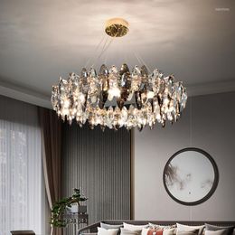 Chandeliers Living Room Pendant Lighting Modern Diamond Crystal LED Chandelier For Foyer Bedroom Loft Seating Area Luxury Ceil Hanging Lamp