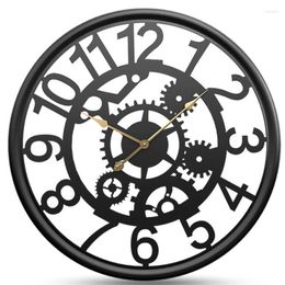 Wall Clocks Tieyi Gear Clock Living Room Cafe Bar Decorative