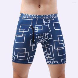 Underpants Male Underwear 3D Cutting Plus Size Moisture Wicking Men Print Long Shorts Briefs Inside Wear