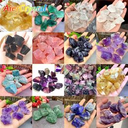 Decorative Objects Natural Crystal Stones Rare Raw Obsidian Amethyst Fluorite Gemstone Mineral Rock Specimen Reiki Healing DIY Rough Stone Collect 230418