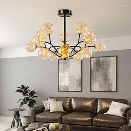 Chandeliers Modern Hanging Chandelier For Living Room And Hall Interior Decor Design Luxury Glass Ball Bedroom Loft Kitchen Led Ceiling Lamp