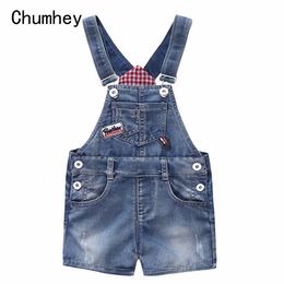 Overalls 9M-10T Baby Summer Jeans Overalls Infant Shorts Toddlers Kids Denim Rompers Baby Boys Girls Short Jumpsuit Children Clothing 230419