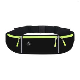 Outdoor Bags Cycling Large Capacity Hiking Reflective Strip Gym Running Belt Fitness 3 Pockets Mobile Phone Adjustable Length Waist