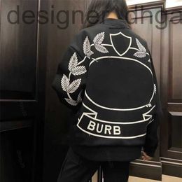 Men's Jackets Designer Jacket Designer Baseball jackets Back War Horse Printed Zipper Sweatshirt Men's and Women's Autumn Winter Warm XUKW