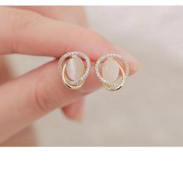 Stud Earrings Opal Ear High - Class Sense Temperament Compact Fashion Ornaments