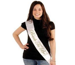 15695cm Satin Ribbon Bride To Be Sash Hen Night Gifts Bachelorette Party Sash Etiquette Belt Wedding Decoration9214194