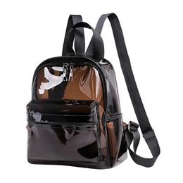 School Bags Transparent Backpack Women Girls Clear Schoolbag Students Bag Satchel PVC Shoulder Purse 231118