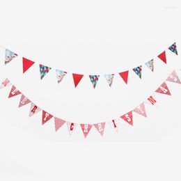 Party Decoration 3m Christmas Banners MERRY Letter Red Pennant Cartoon Santa Claus Ornament Flags Home Decor Bunting