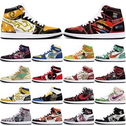 DIY classics new Customised basketball shoes 1s sports outdoor for men women antiskid anime Versatile fashion figure sneakers 36-48 417863