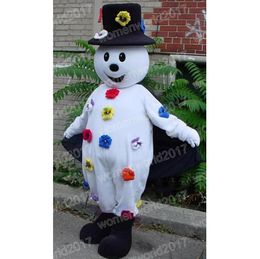 Halloween Snowman Mascot Costume Cartoon Character Outfits Suit Adults Size Outfit Unisex Birthday Christmas Carnival Fancy Dress