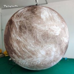 Printed Solar System Lighting Inflatable Mercury Planet Model Balloon Giant LED Planet Closed To The Sun For Museum And Venue Decoration