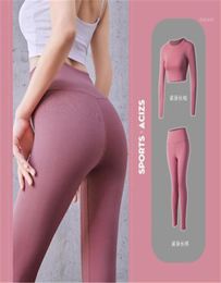 Womens Yoga Leggings Pants Fitness suit Sport set High Waist Gym Hip lifted Pant Hips Were Bubble Sexy Pants Plus Size S2XL11568170