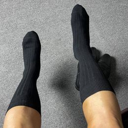 Men's Socks Stockings Mens 1 Pair Black/White Breathable Casual Comfortable Cotton Crew Sock Fashion One Size Simple