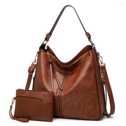 Evening Bags Handbags For Women Large Leather Hobo Ladies Fashion Tote Satchel Shoulder Crossbody 2pcs Purses Set Drop /Wholesal