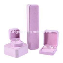 Jewellery Boxes Box Set Ring Earrings Bracelet Necklace Collection Organiser Holder Valentine Gift Packing Cases Drop Delivery Dharx