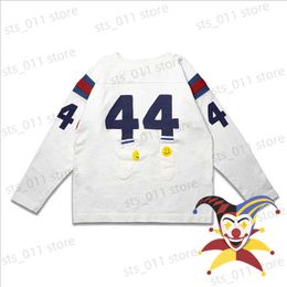 Men's T-Shirts Long Sleeves Kapital Kountry No. 44 Football T Shirt Men Women Patchwork T-Shirt With Socks Tee Tops T230419