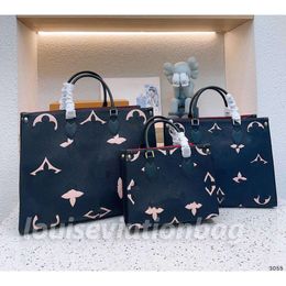 Designer Bags Women Bag Handbags Embossed Flower Monograms ONTHEGO GM MM Womens Handbag Purse Lady Tote Shoulder