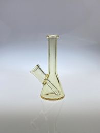 Glass hookah CFL material yellow to pink color 14mm clean high quality