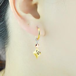 Backs Earrings Women's S925 Sterling Silver Plating Colour Gold Lovely Light Luxury Minority Design Colourful 2