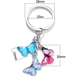 New Mobile Phone Pendant GloryMM Multicolor Butterfly Pendant Keyring Butterfly Keychain Colorful Butterfly Cute Bag Charm for Women