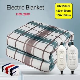 Electric Blanket 110 220V Thicker Heater Single Double Body Warmer Heated Mattress Thermostat Heating 231118