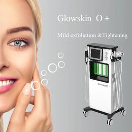 6 in 1 Glowskin O+ 4D-RF Carbon Oxygen Facial Machine Hydra Dermabrasion Aqua Peeling Spray Cleaning Skin Moisturising and Skin Rejuvenation Beauty Machine