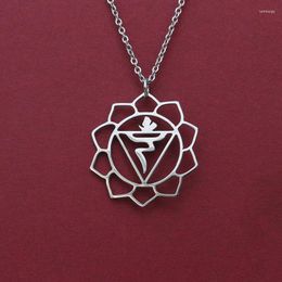 Pendant Necklaces 10pcs 3th Chakra Stainless Steel Necklace Manipura The Stands For Power Control And Freedom To Be Yourself