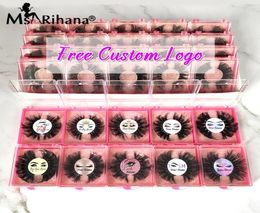 False Eyelashes Custom Logo 8D Mink Bulk Items Whole Lots Dramatic Fluffy 25MM Lashes Boxes Vendor Cruelty Makeup9482412