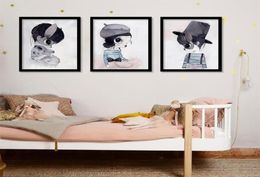 Cute Rabbit Girl Posters Wall Art Canvas Painting Nordic Posters And Prints Art Print Wall Pictures For Living Room Nursery Decor 2712886