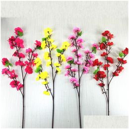 Decorative Flowers Wreaths Long Short Style Decor Artificial Cherry Blossom Fashion Trees Indoor Home Party Supplies Dried Dh9G5