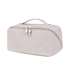 Storage Boxes Makeup Organizer Female Toiletry Bags Large Travel Cosmetic Bag For Women Leather High-capacity Case Pouch