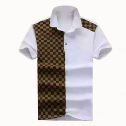 2023 Designer Stripe Polo Shirt T Shirts Grid Polos Original Led Led High Street Fashion Horse Polo Luxury T-shirt Men