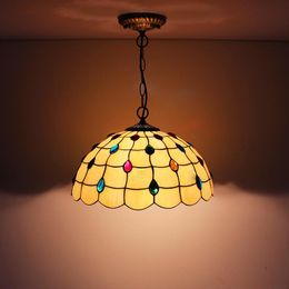 Pendant Lamps European Glass Beads Lighting Cover Peacock Tail Living Room Dining Study Bedroom Cafe ModernPendant