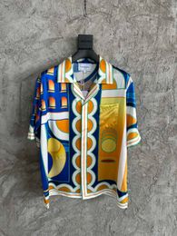 2023 newest great mens designer beautiful color shirts ~ US SIZE shirts ~ high quality mens designer button short sleeve shirts