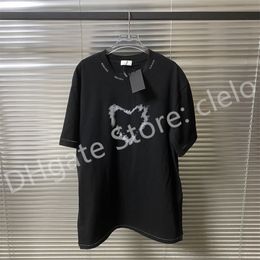 Fashion Tops Summer Short Sleeve Smoke Phantom Love Pattern Men and Women T-shirt Black S-XL